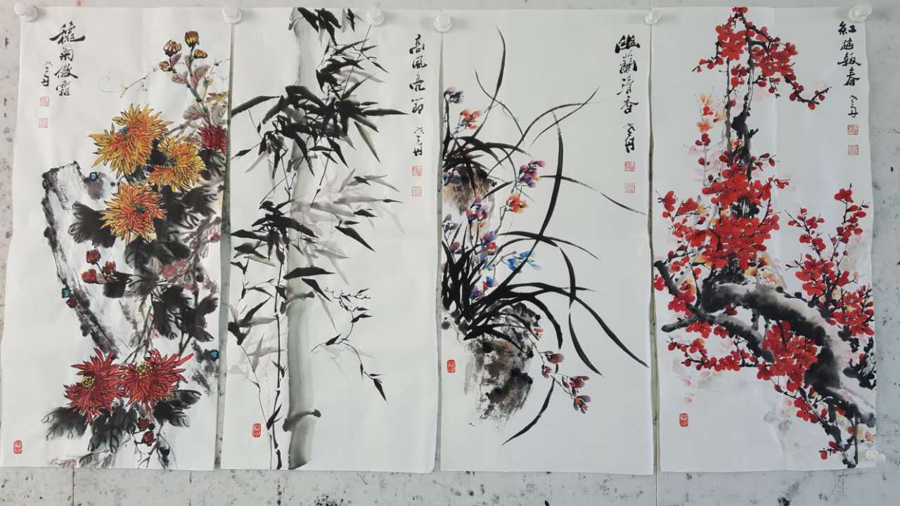 孟丹国画