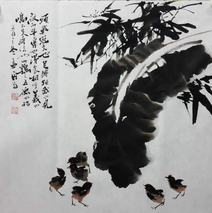 孟丹国画
