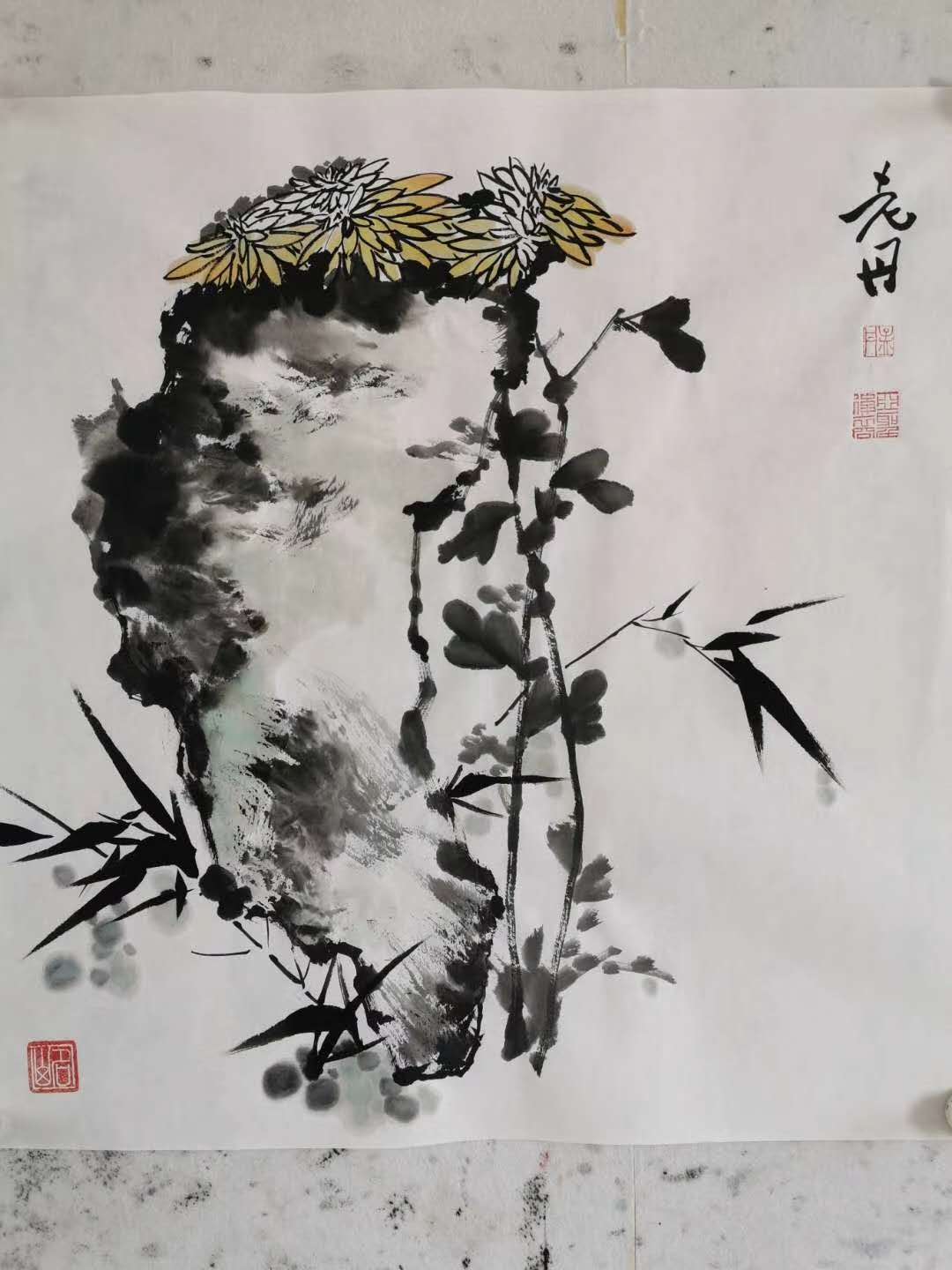 孟丹国画