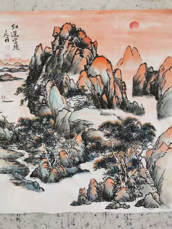 孟丹国画