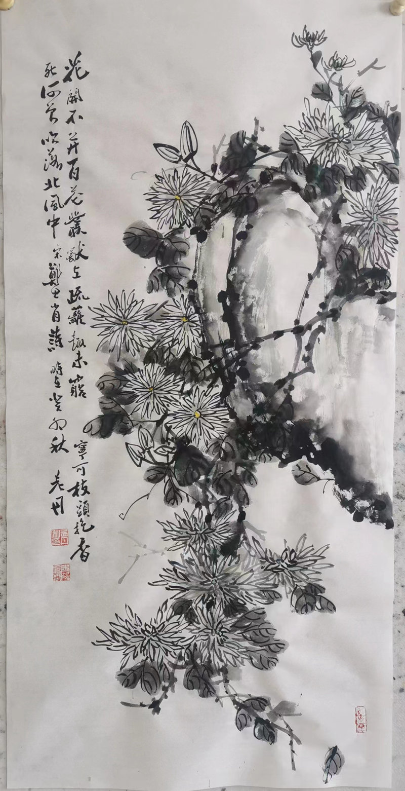 孟丹国画