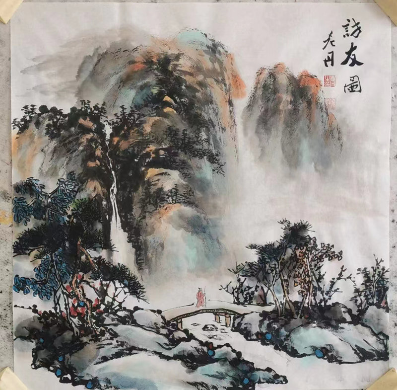 孟丹国画